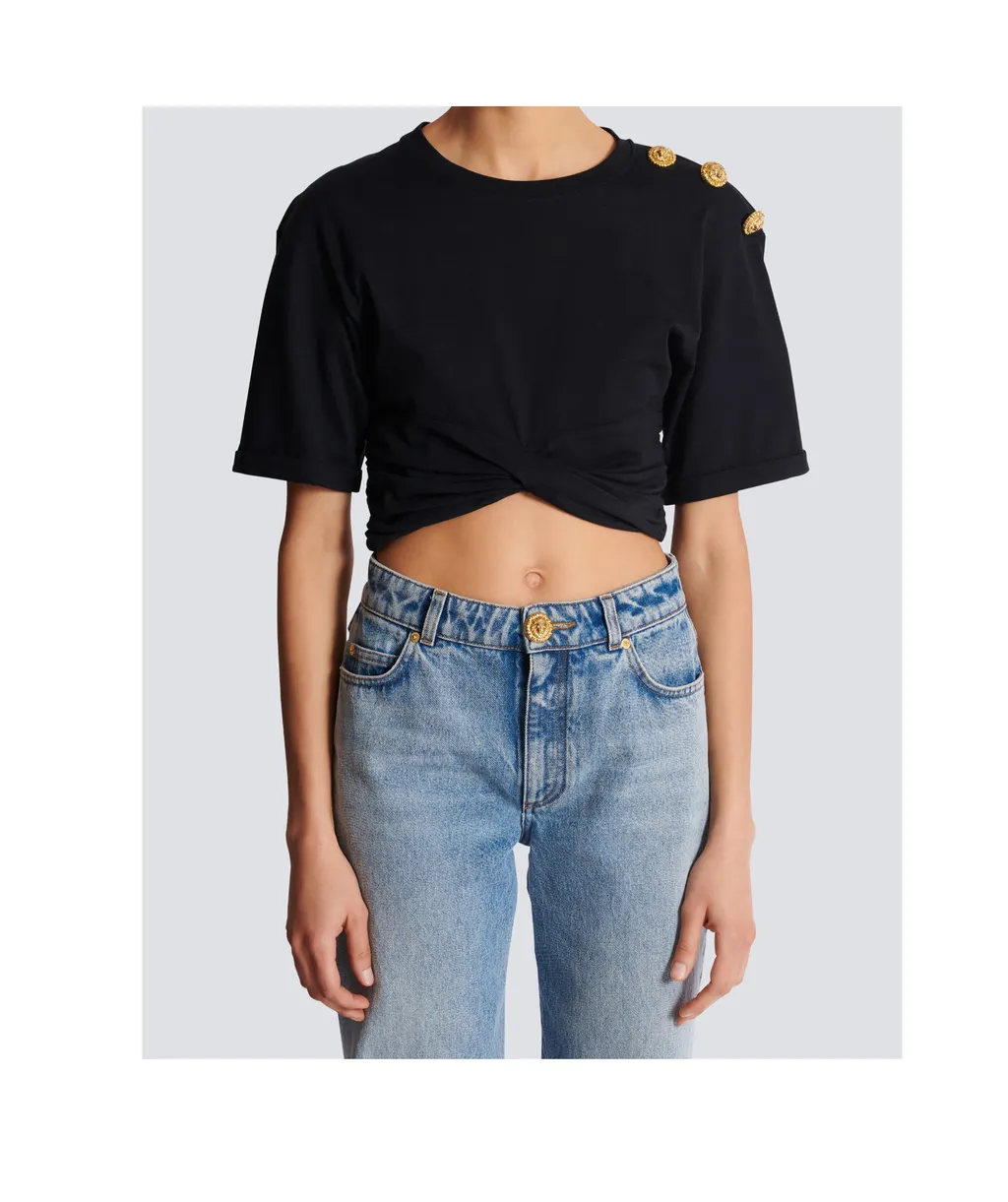 Cropped Tie T-Shirt