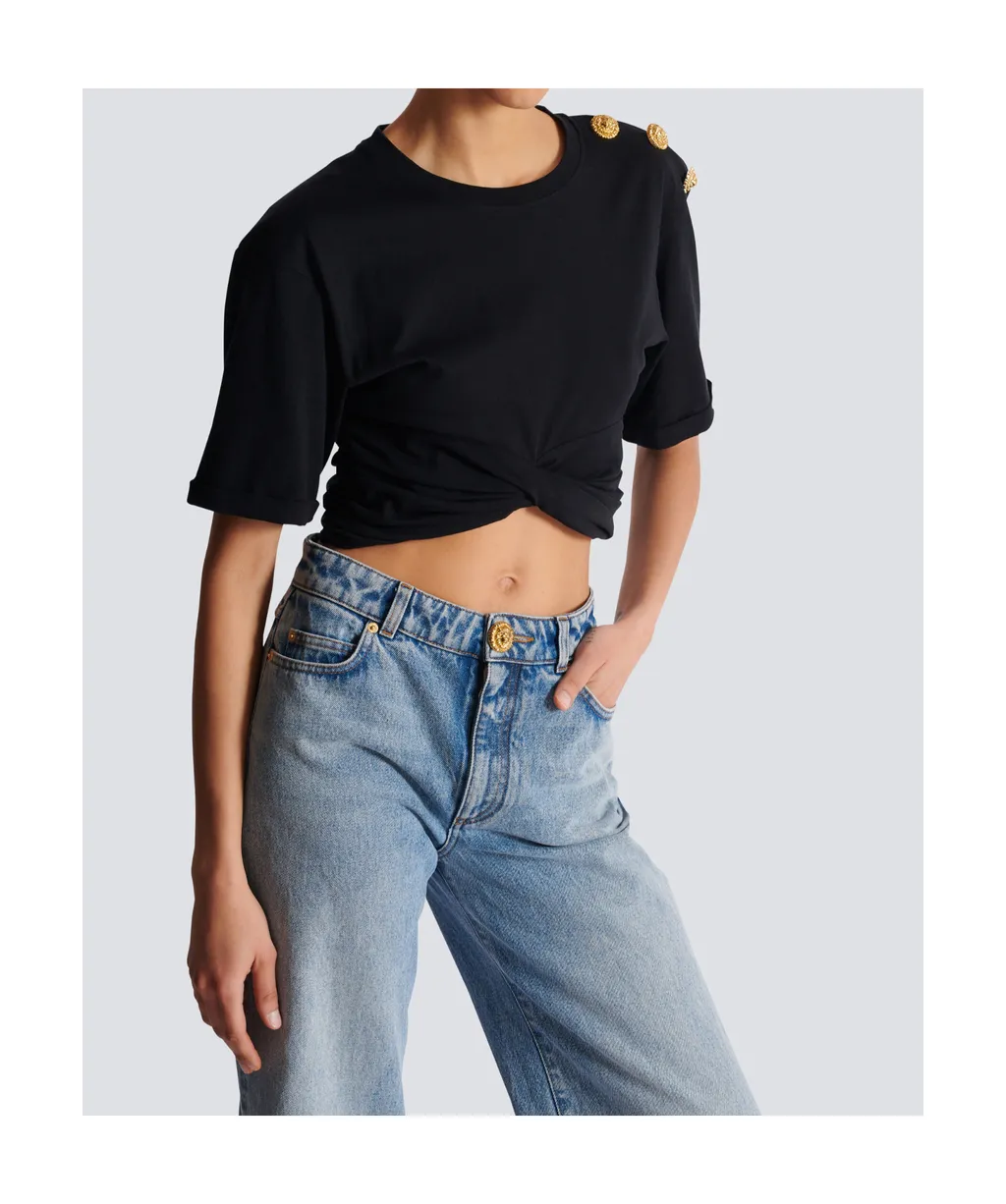 Cropped Tie T-Shirt