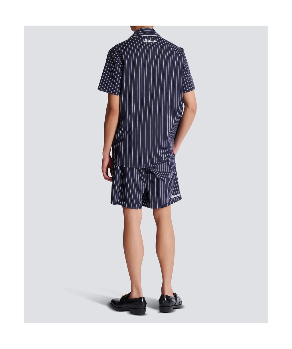 Striped Poplin Pyjama Shirt