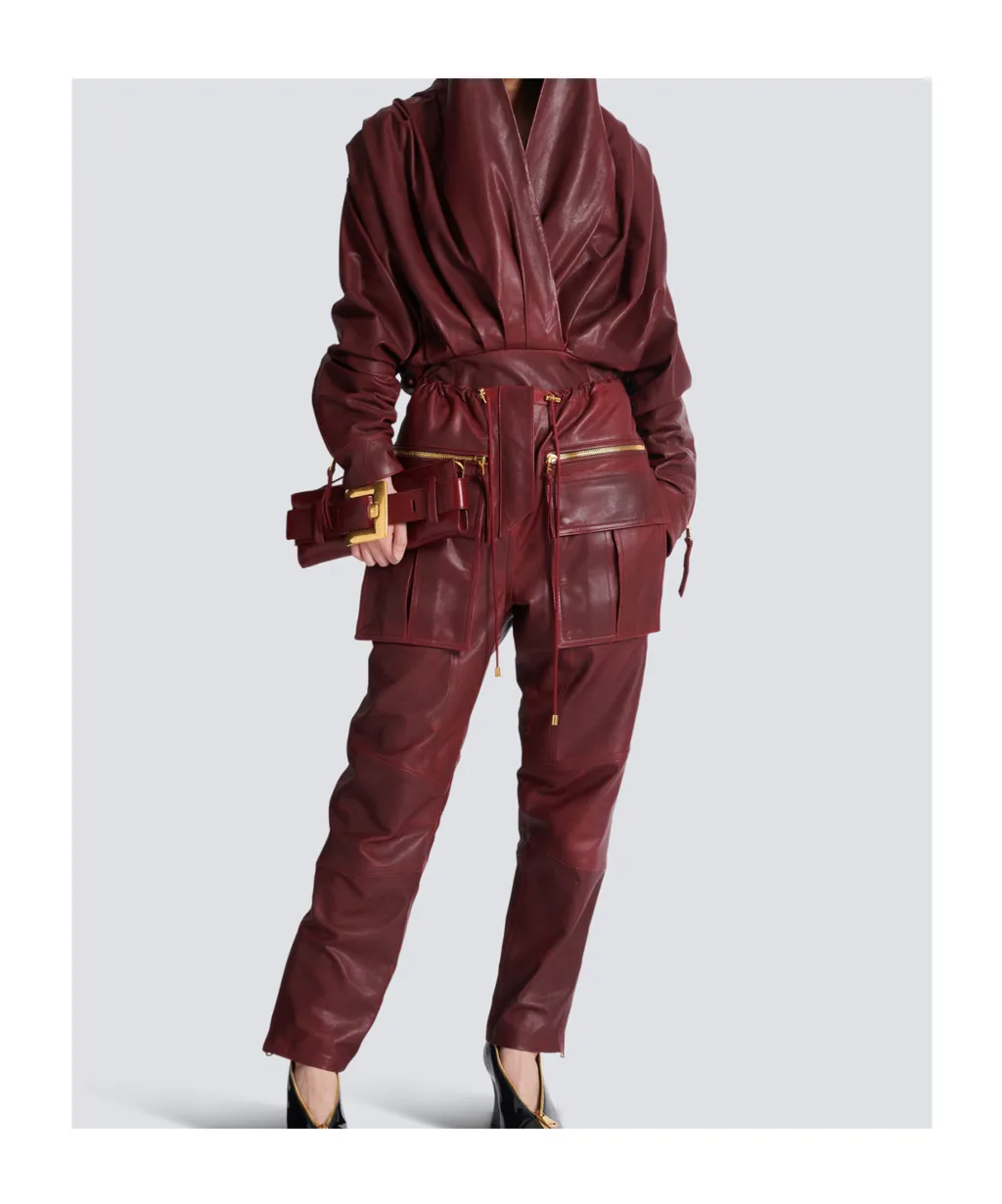 Leather Short Hooded Dress