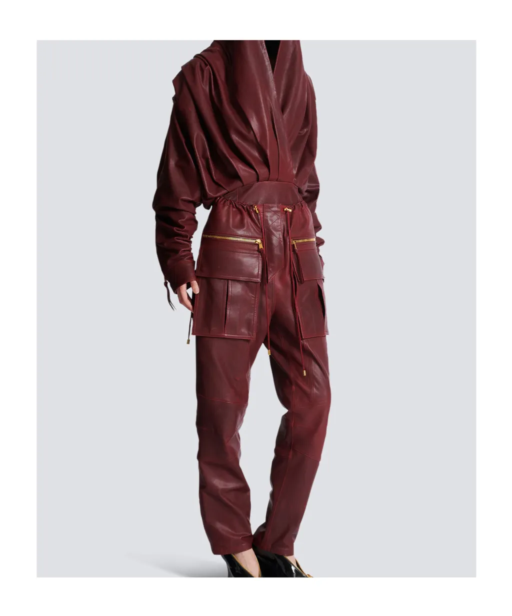 Leather Short Hooded Dress