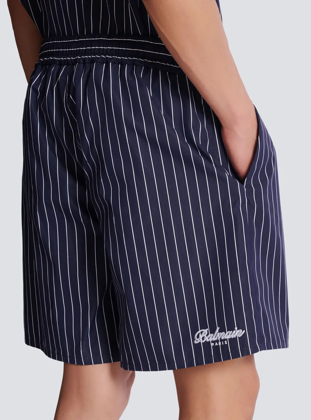 Striped Poplin Pyjama Shorts