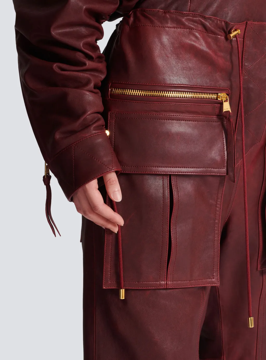 Leather Cargo Pants