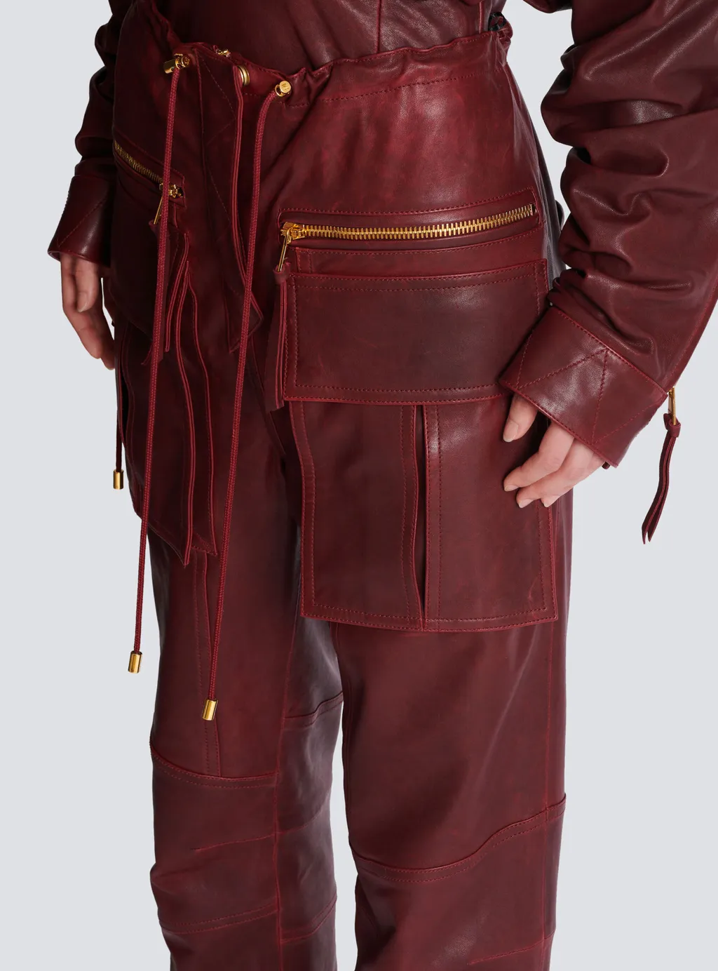 Leather Cargo Pants