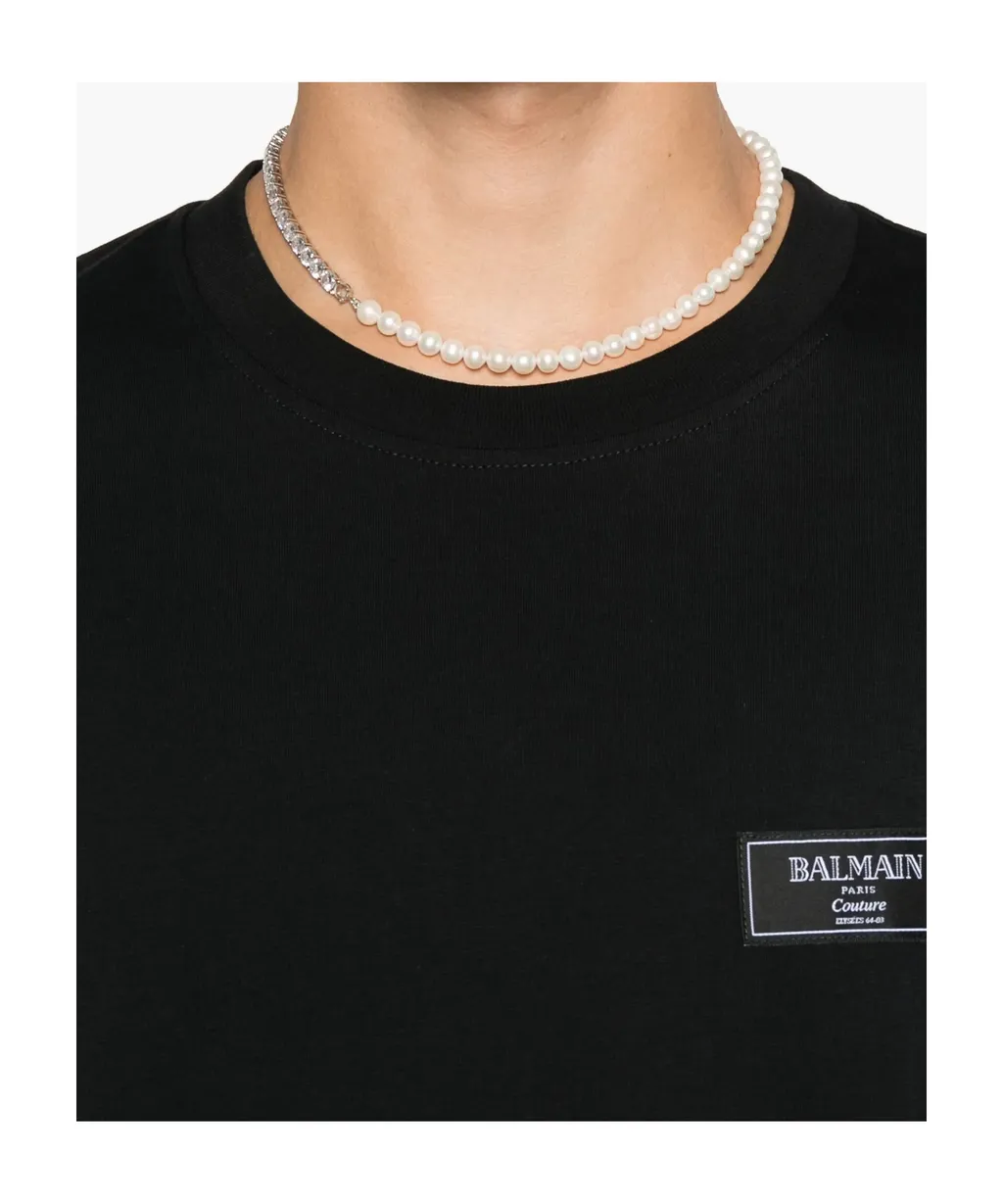 Logo Motif Crewneck T-Shirt
