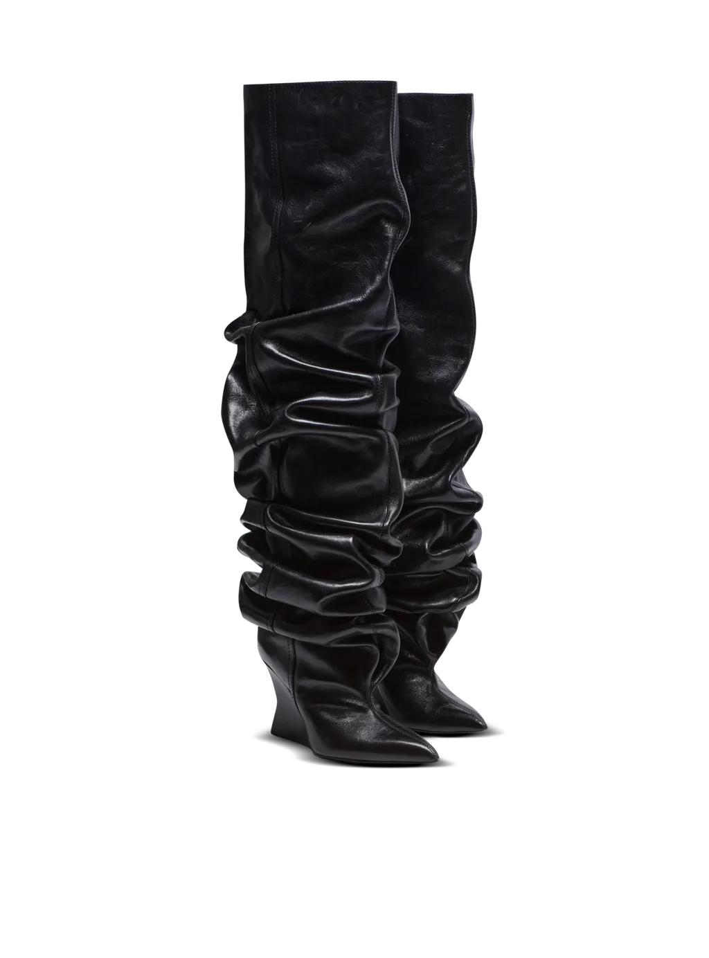 Wedge Thigh-High Boots