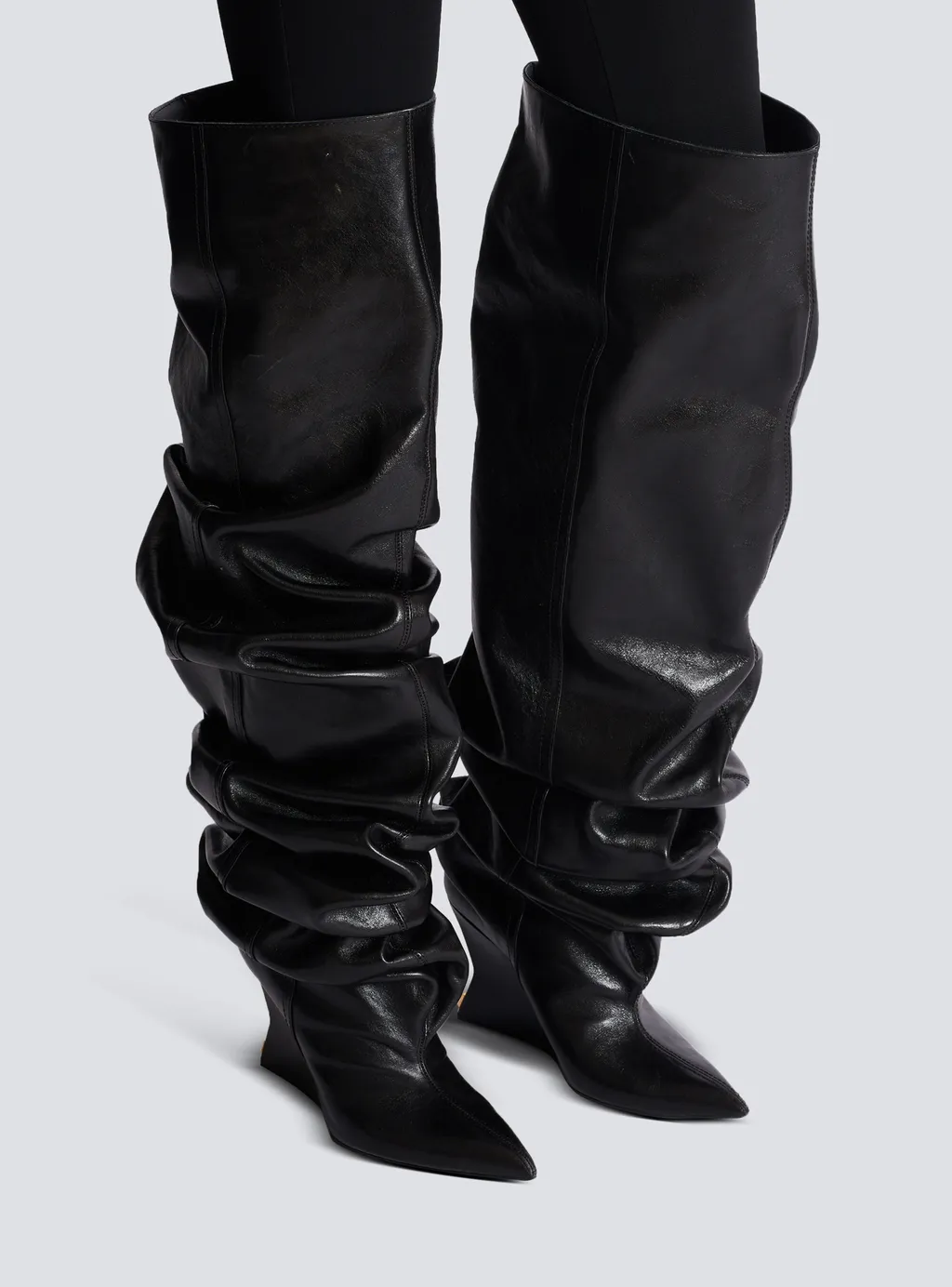 Wedge Thigh-High Boots