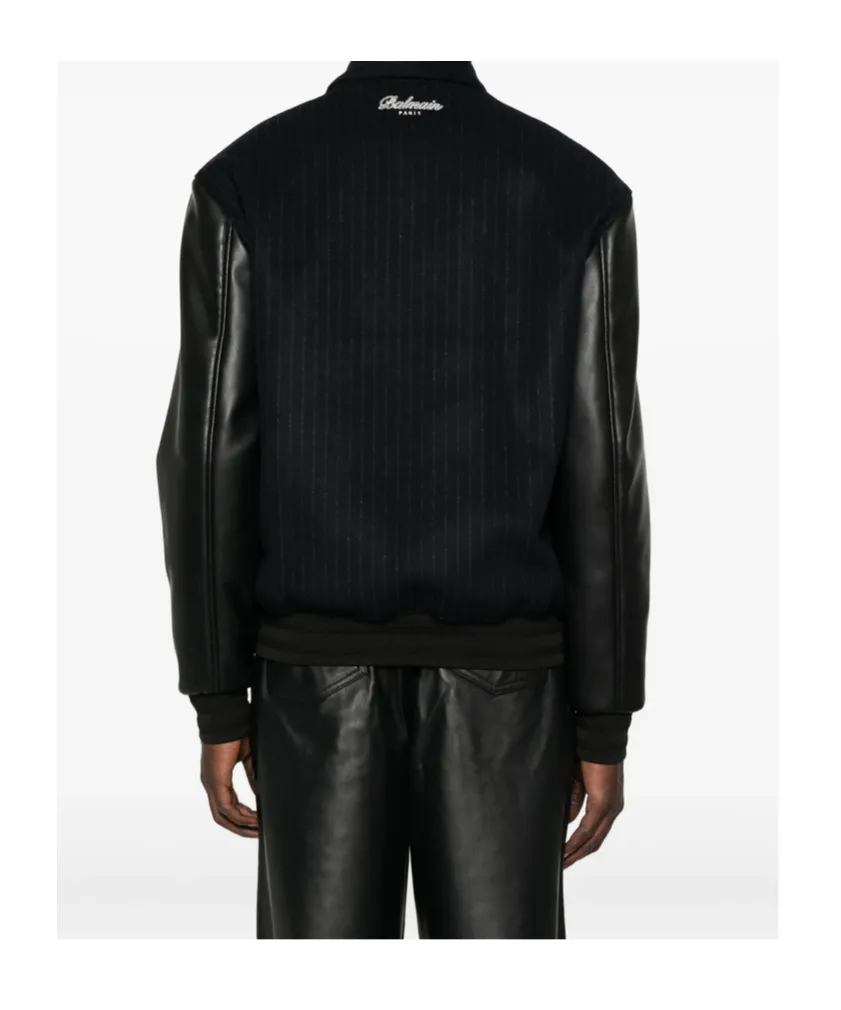 Zip-Up Panelled Bomber Jacket
