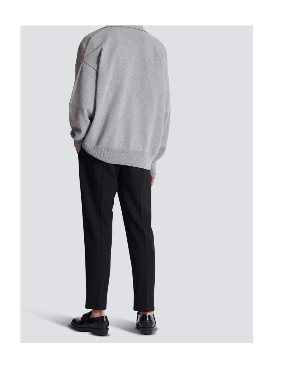 College Emblem Polo Sweater