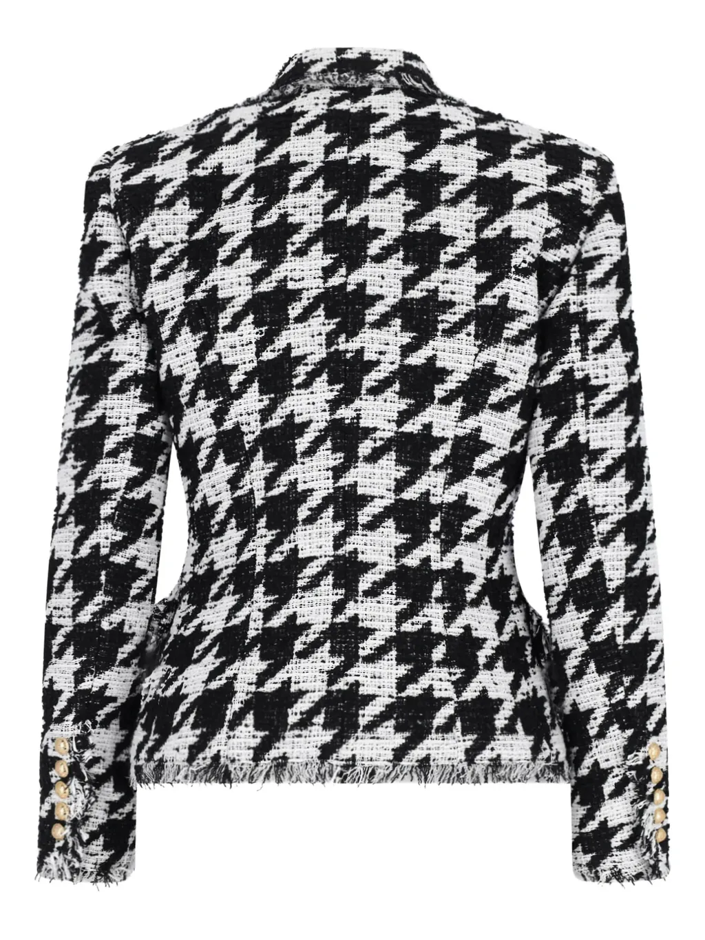 Check Patterned Tweed Blazer