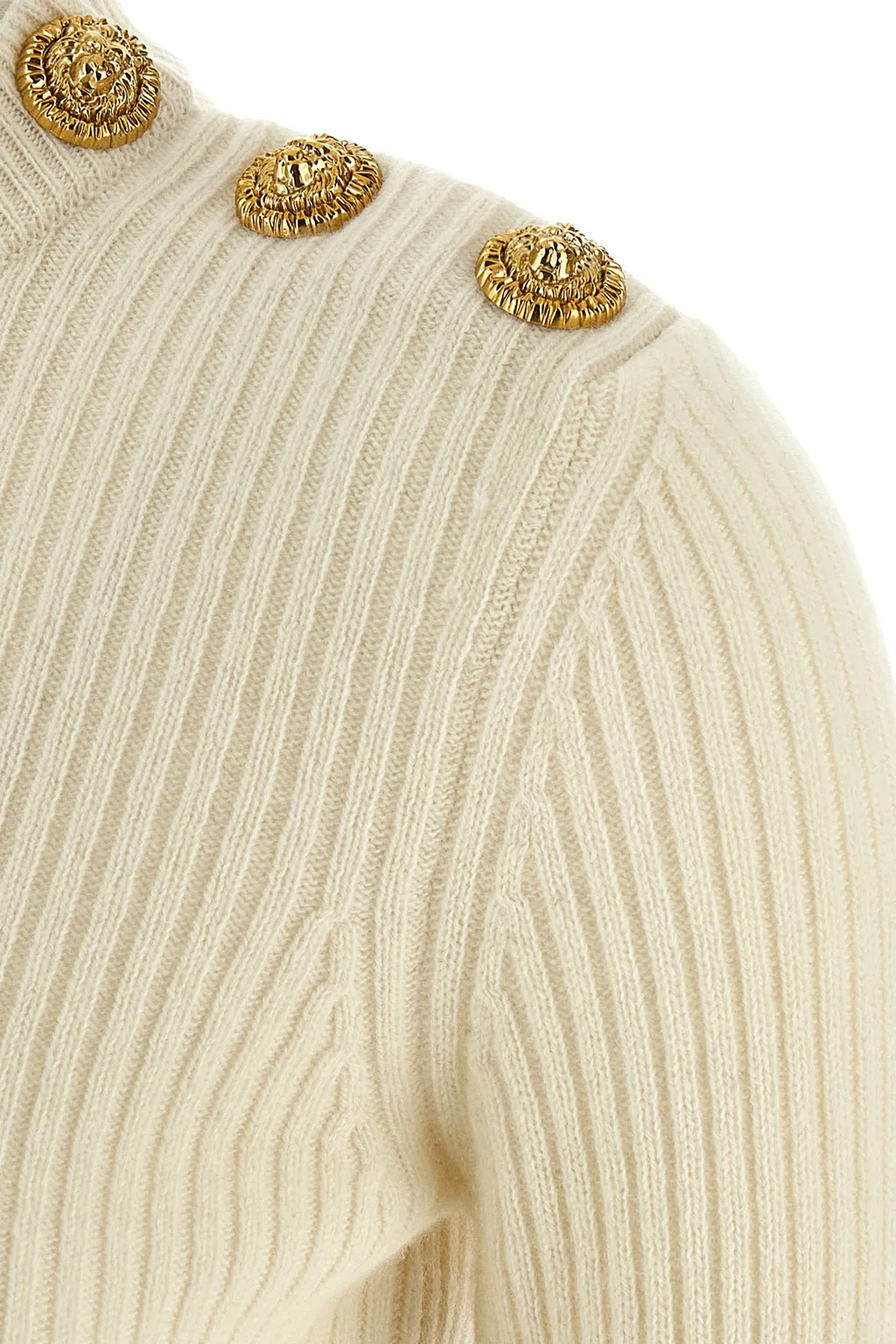 Button Embellished Knitted Pullover