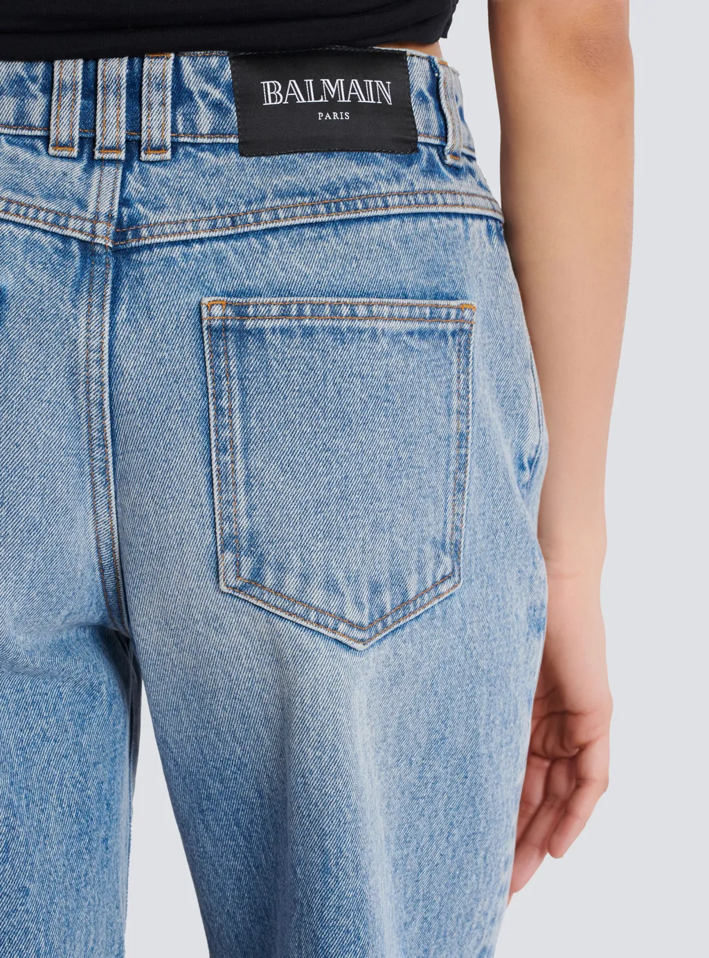 Logo Patch Straight-Leg Jeans
