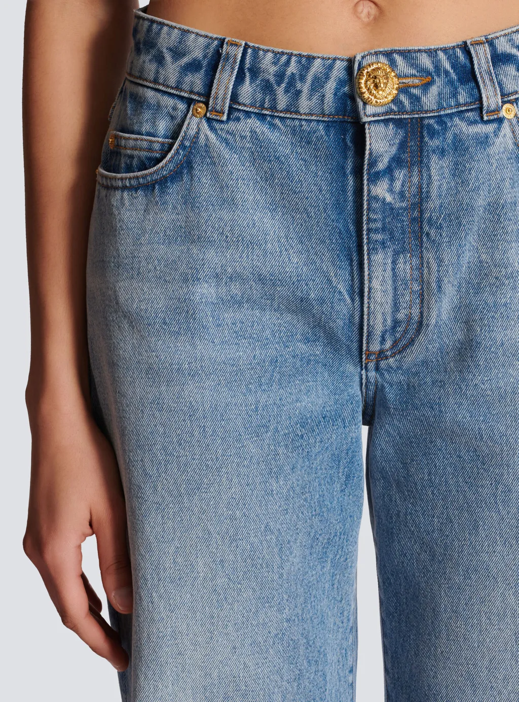 Logo Patch Straight-Leg Jeans