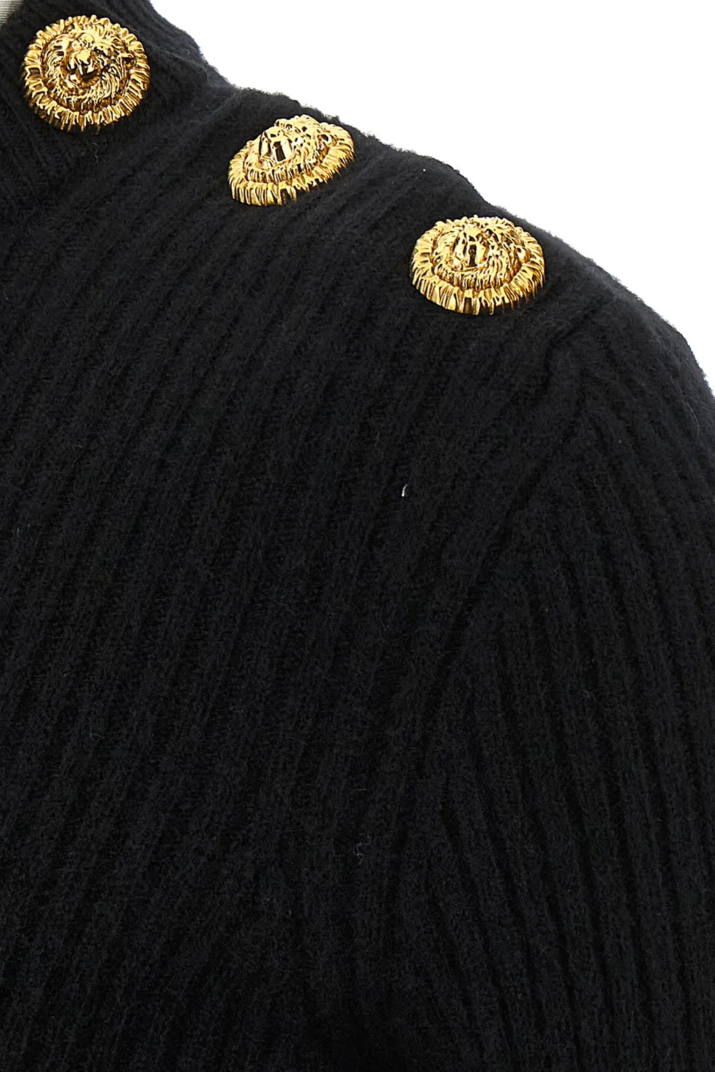 Button Embellished Knitted Pullover