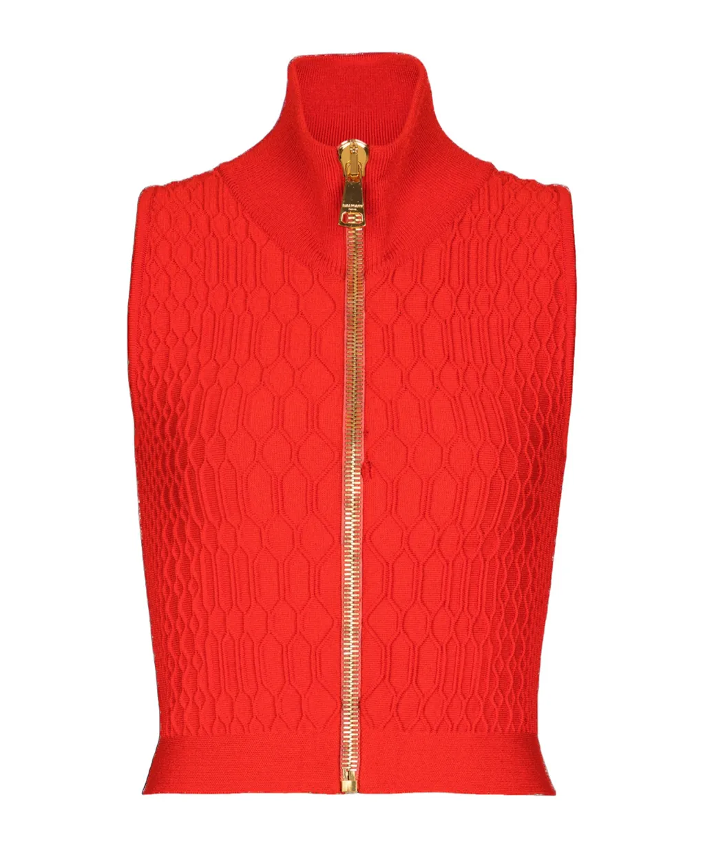 Sleeveless Knitted Top