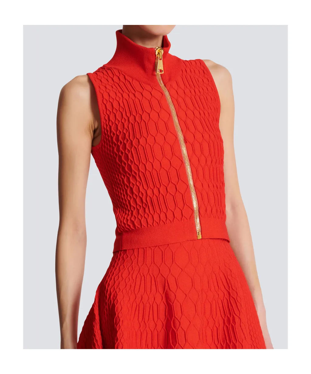 Sleeveless Knitted Top