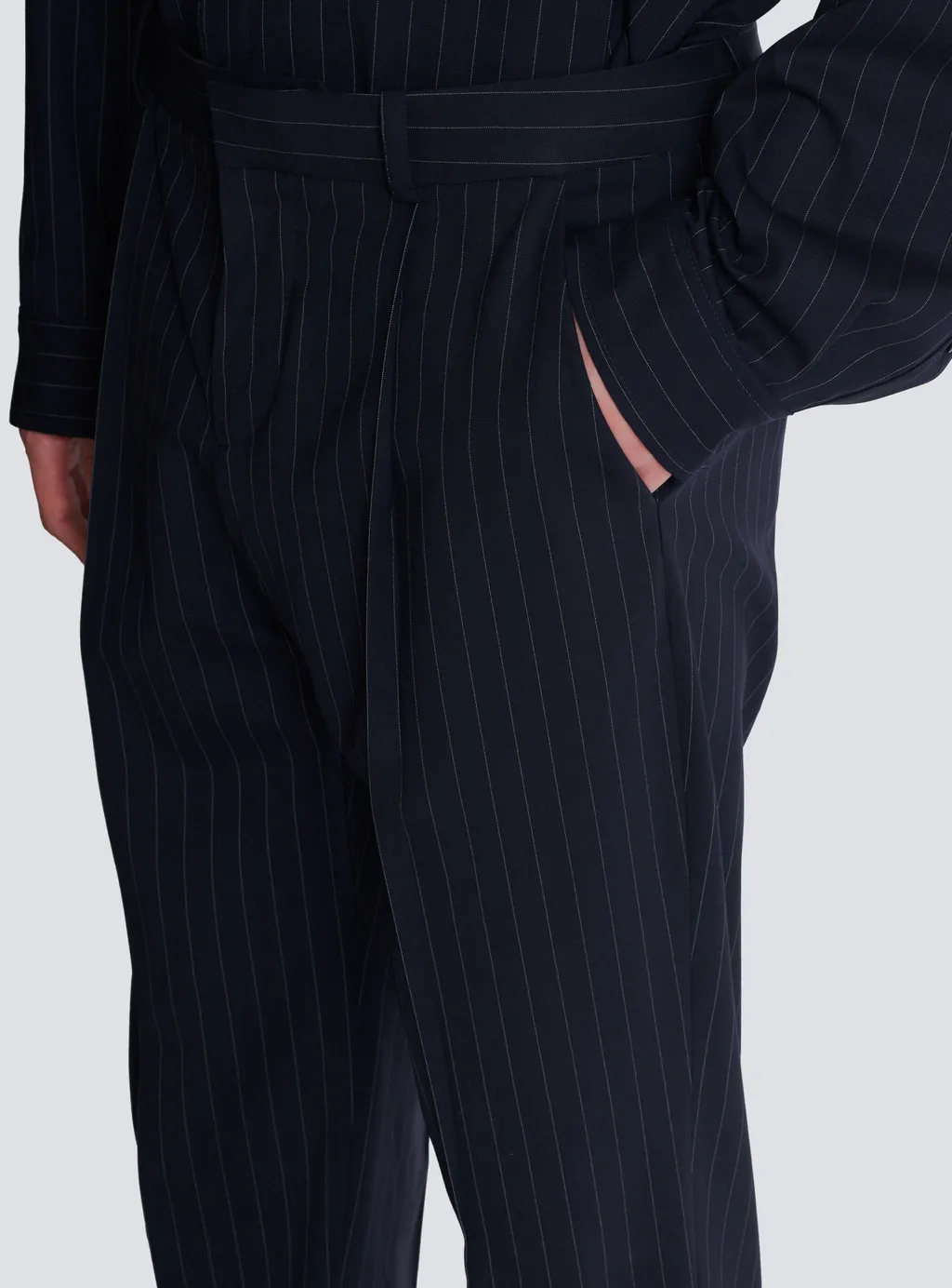 Striped Straight-Leg Trousers