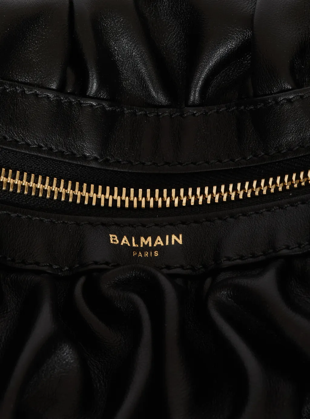 Medium Ebene Ruched Shoulder Bag