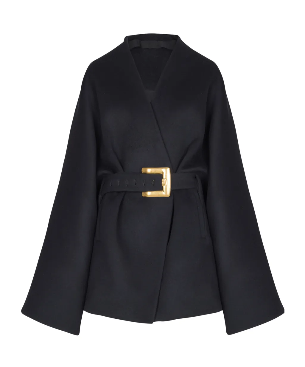 Belted Wide Sleeved Coat