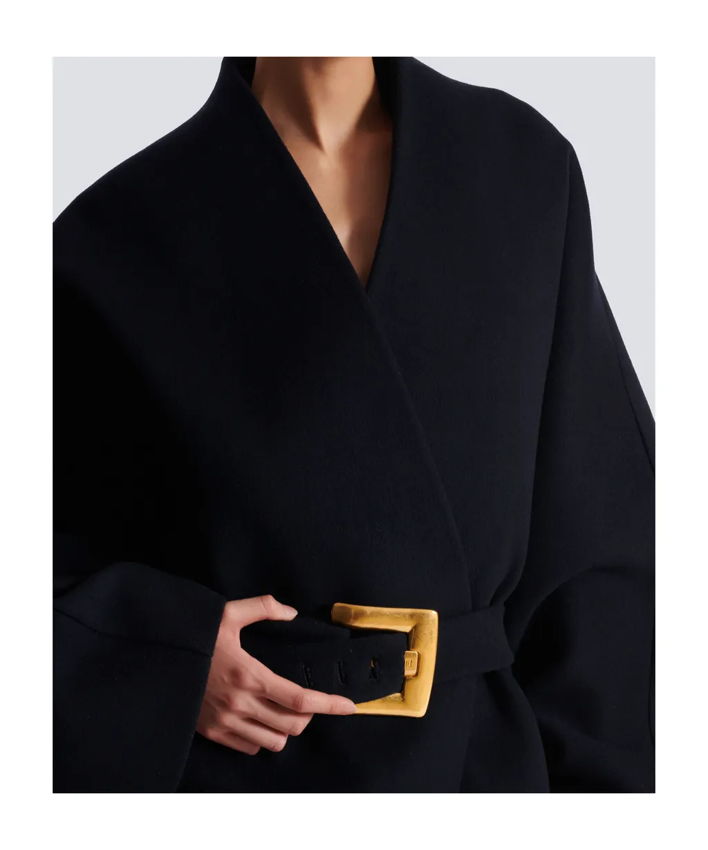 Belted Wide Sleeved Coat