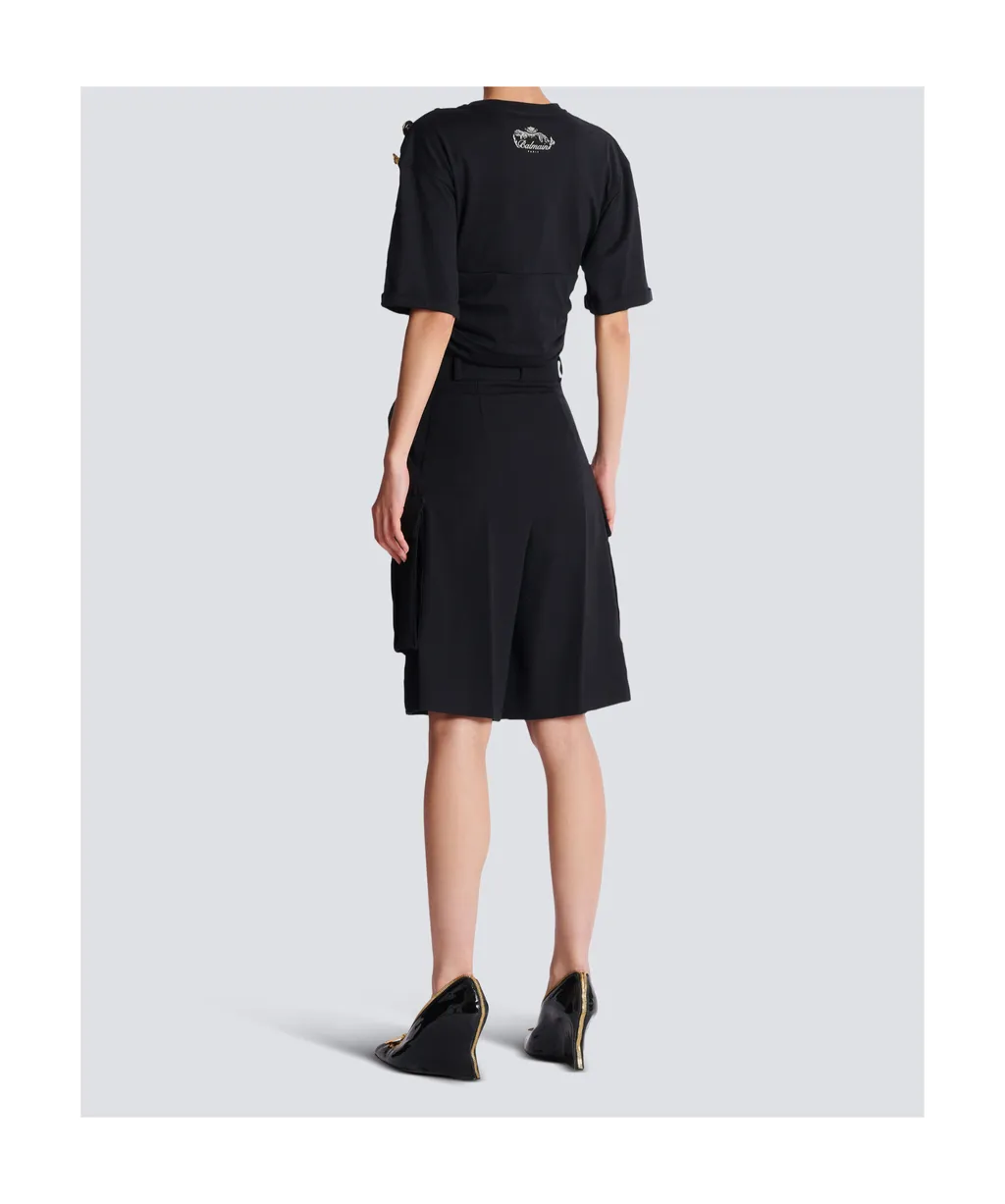 Bermuda Shorts In Grain De Poudre Wool