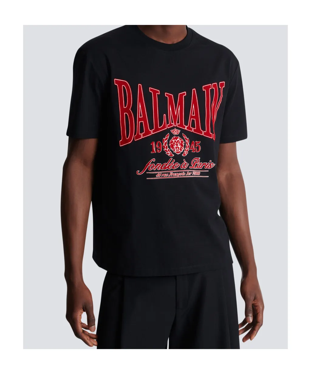 Balmain College Print Short-Sleeved T-Shirt