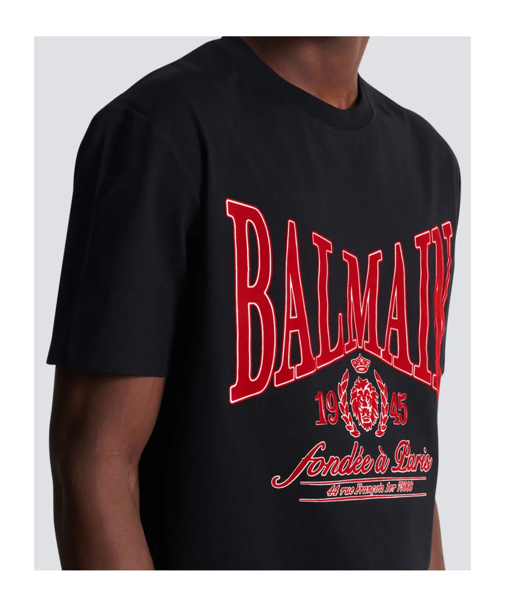 Balmain College Print Short-Sleeved T-Shirt