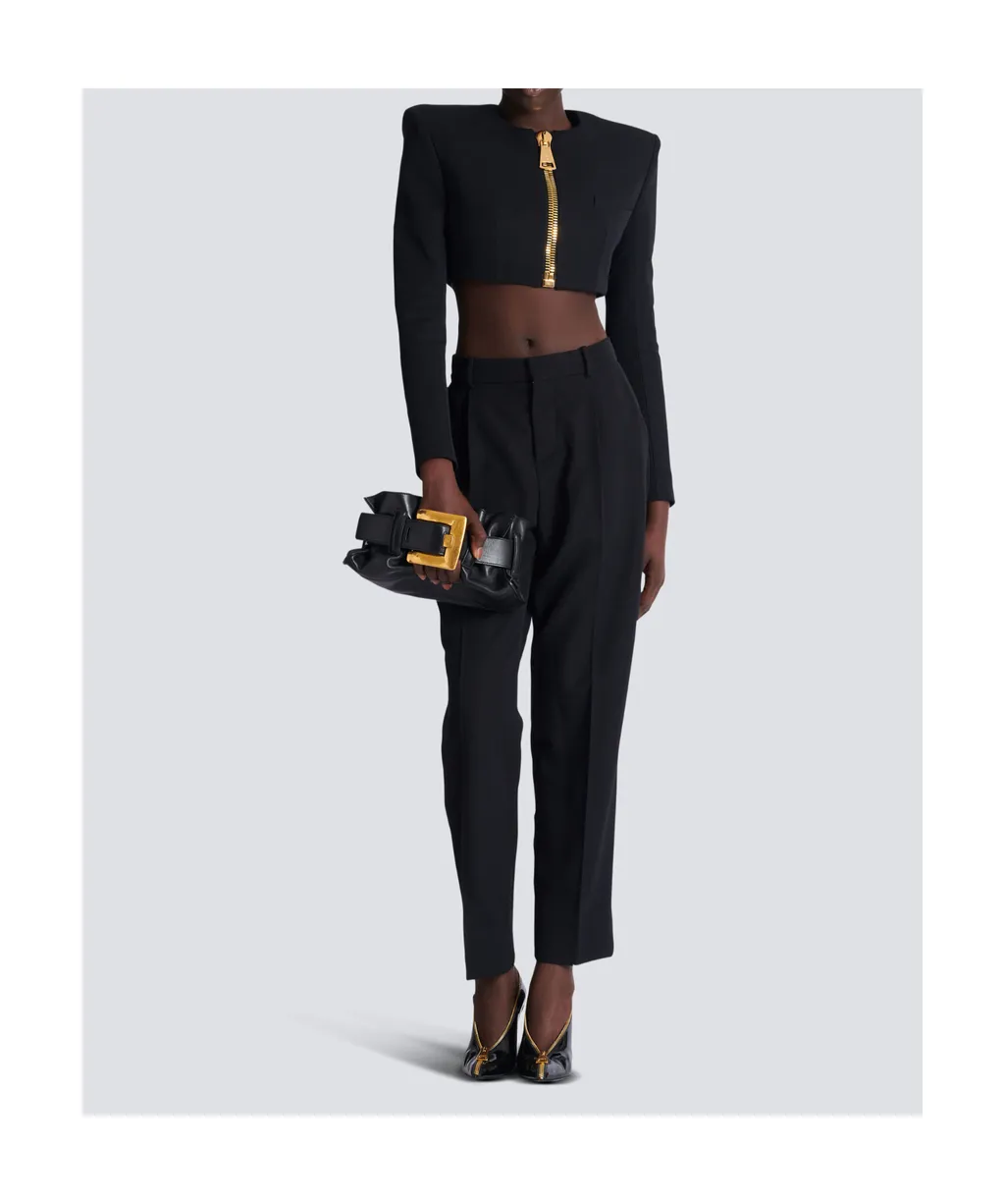 Zip-Up Padded Cropped Jacket