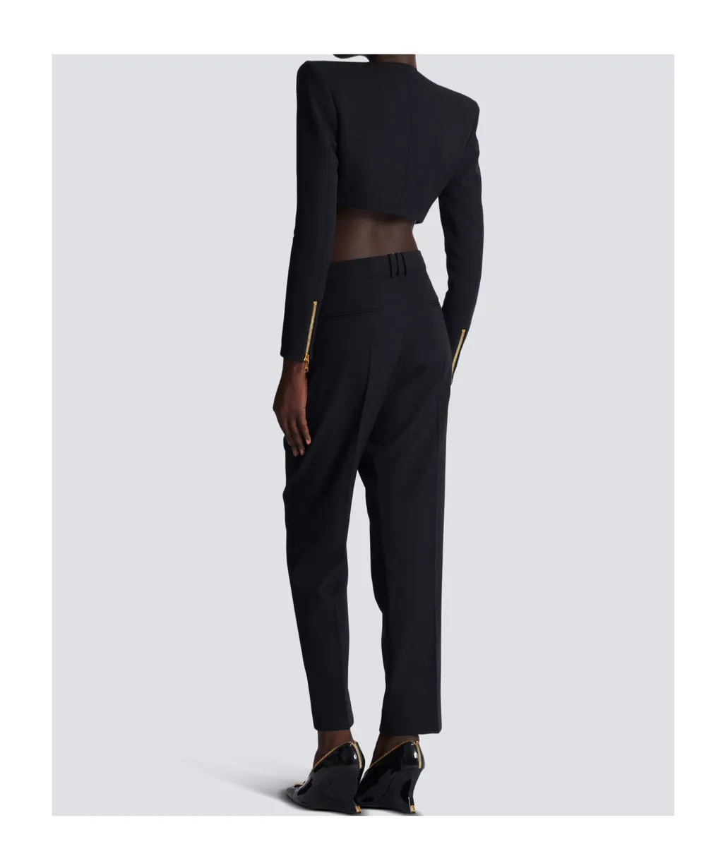 Zip-Up Padded Cropped Jacket