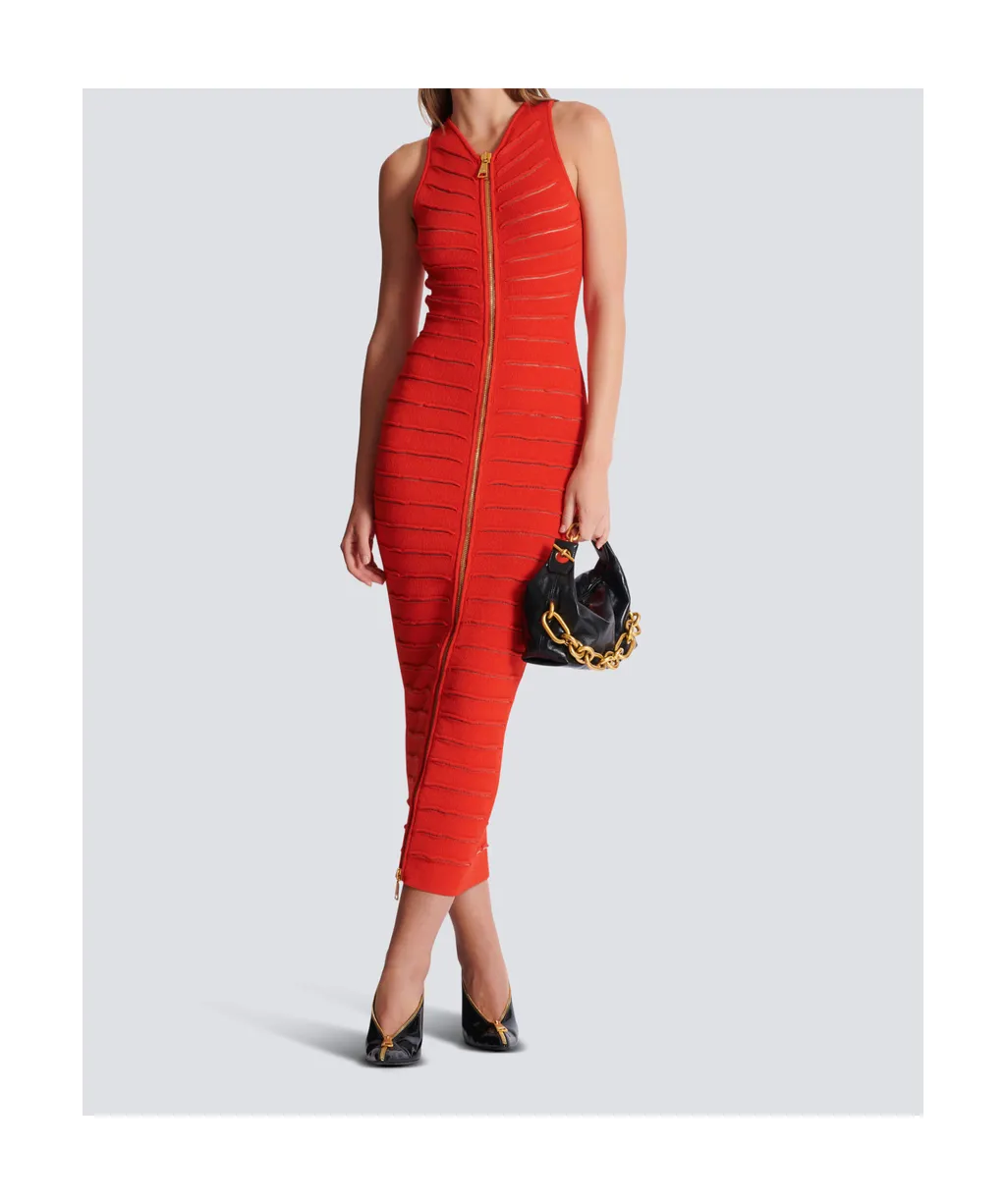 Long Sleeveless Dress In Knit