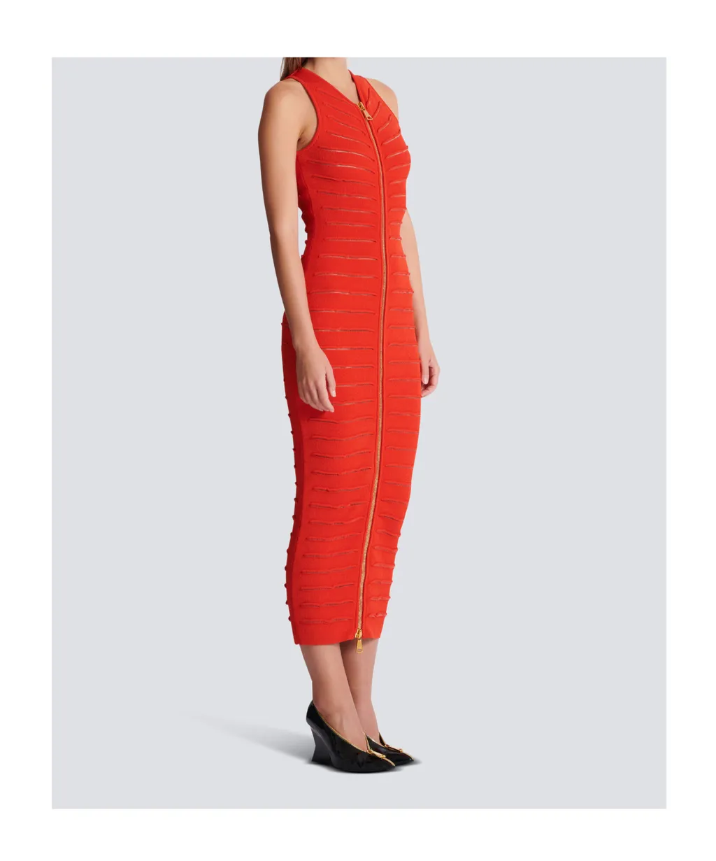 Long Sleeveless Dress In Knit