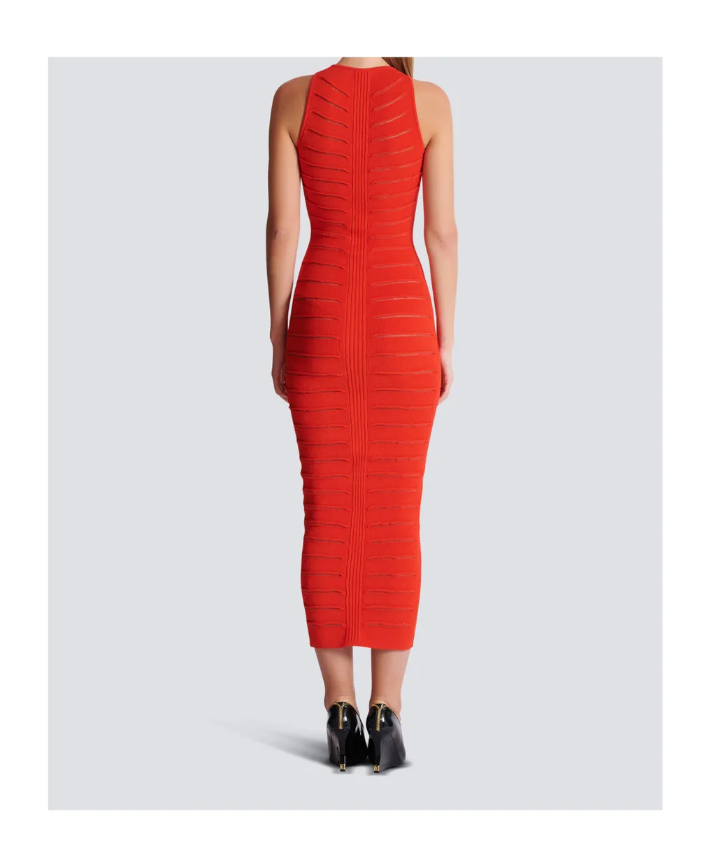 Long Sleeveless Dress In Knit