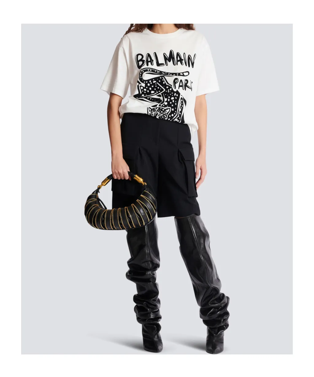 Leopard Printed Short-Sleeved T-Shirt