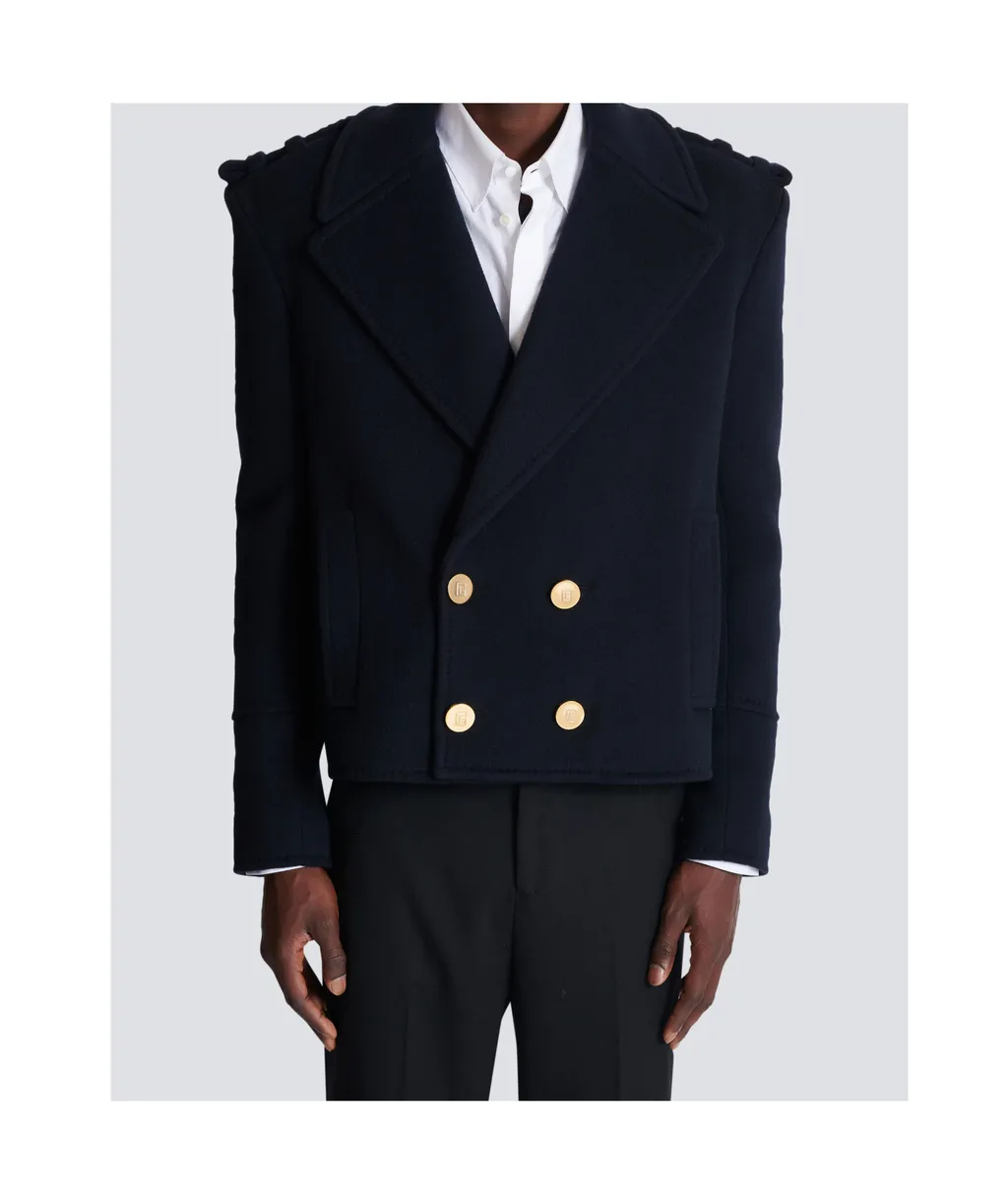 Cropped Reefer Jacket