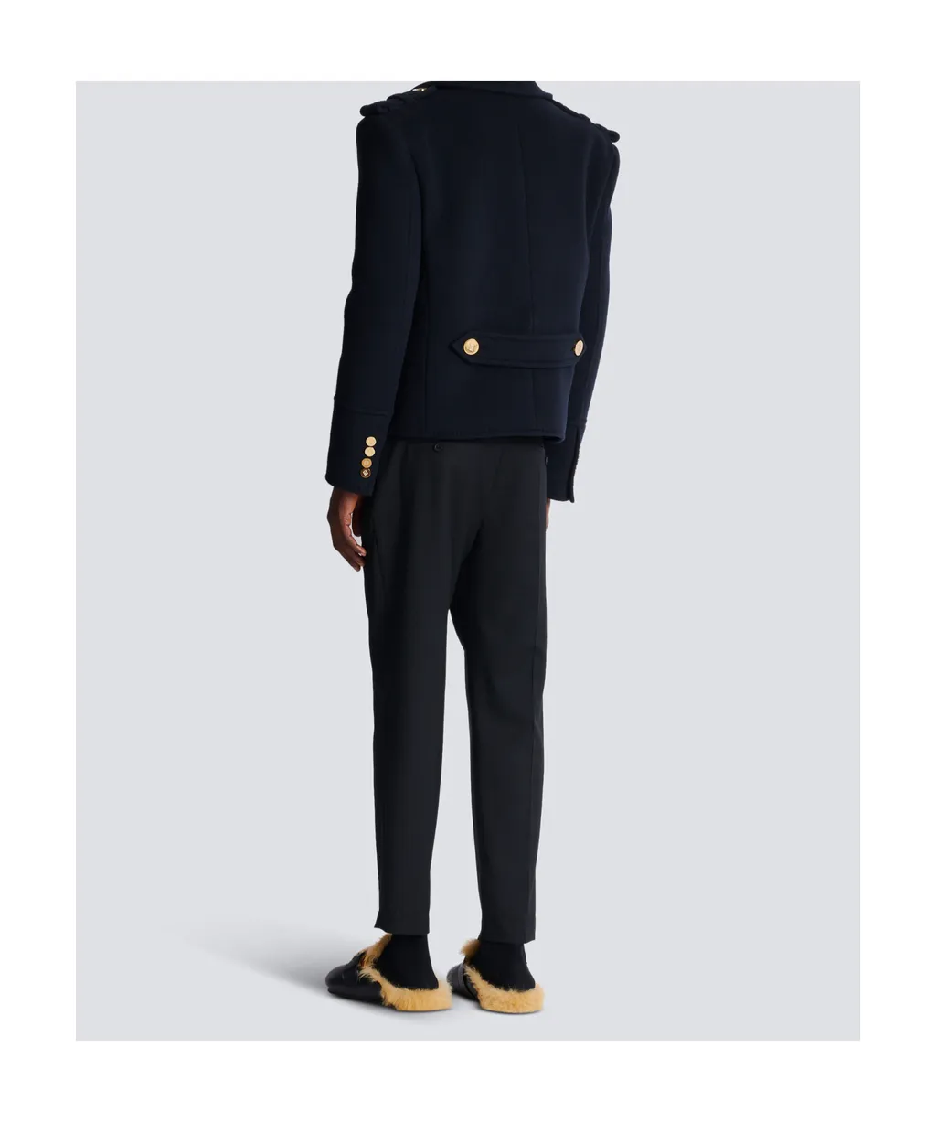 Cropped Reefer Jacket