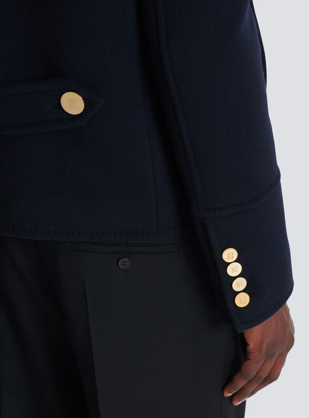 Cropped Reefer Jacket