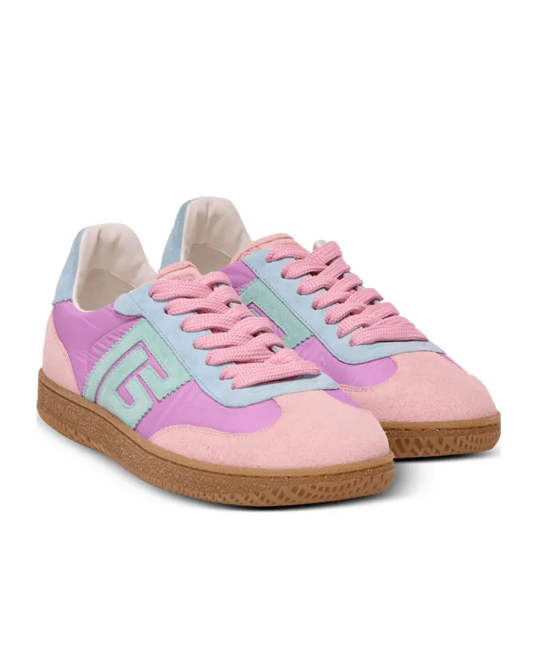 Swan Suede And Nylon Trainers