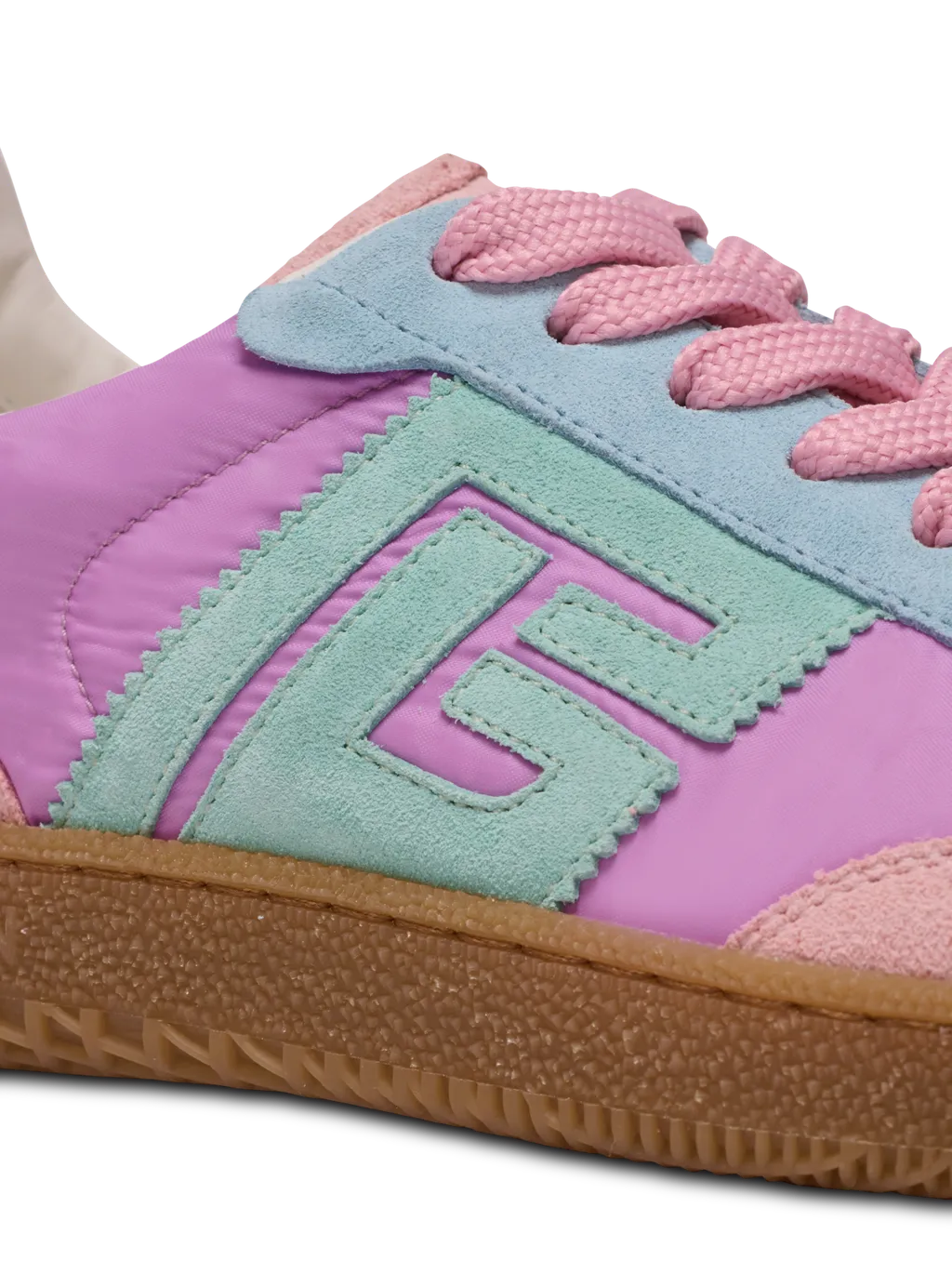 Swan Suede And Nylon Trainers
