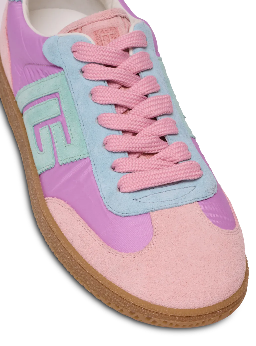 Swan Suede And Nylon Trainers