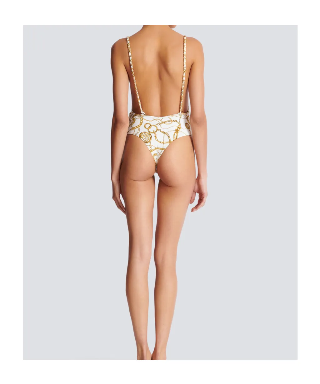ChaÎNes Pattern Printed One-Piece Swimsuit