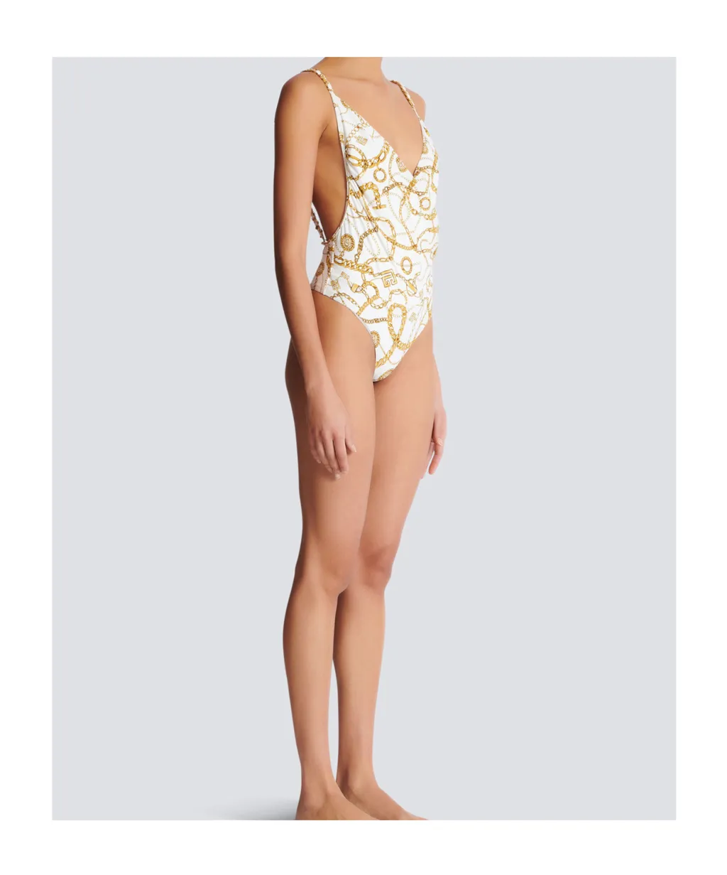 ChaÎNes Pattern Printed One-Piece Swimsuit