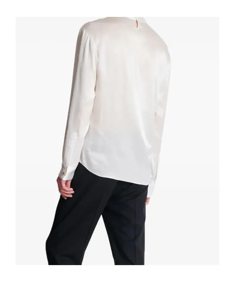 Draped Silk Shirt