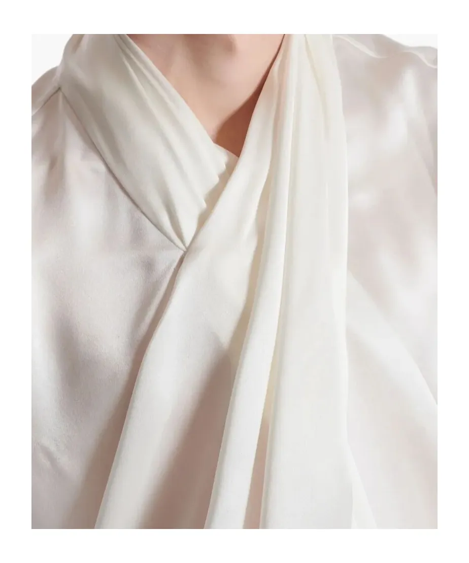 Draped Silk Shirt
