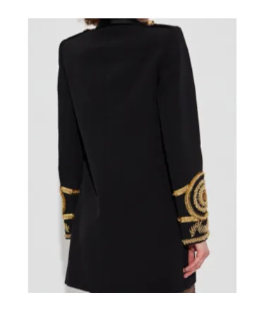 Embellished Double-Breasted Dress