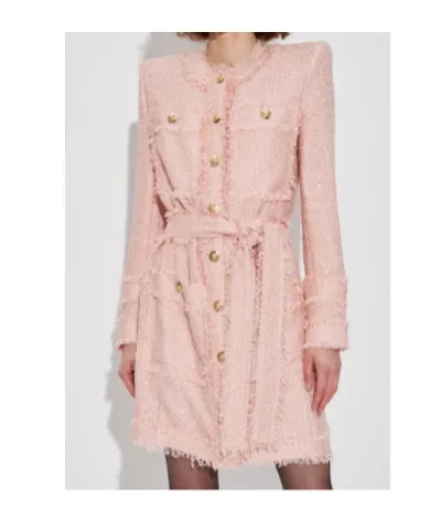 Sequin-Embellished Tweed Mini Dress