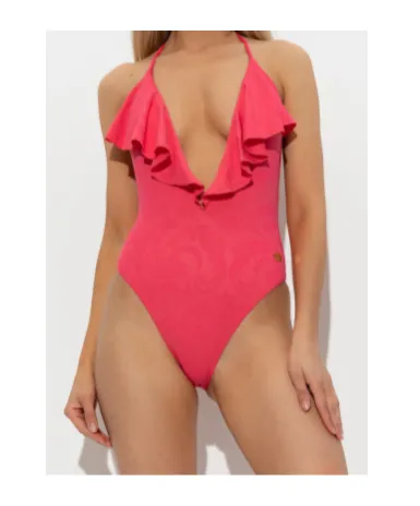 Ruffled Halter Swimsuit