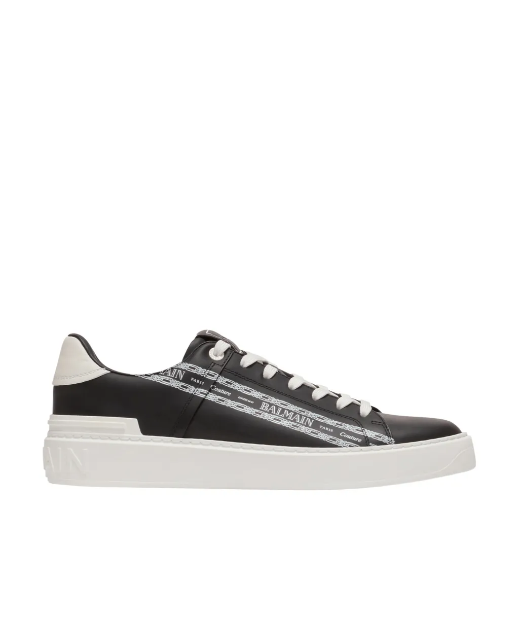B-Court Printed Calfskin Trainers