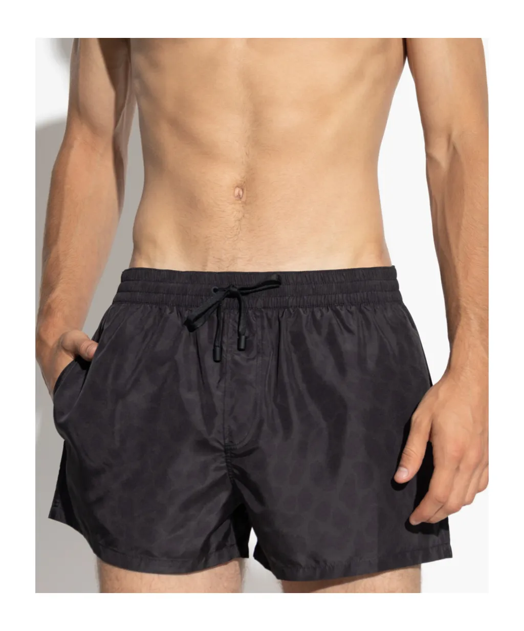 Drawstring-Fastening Swim Shorts