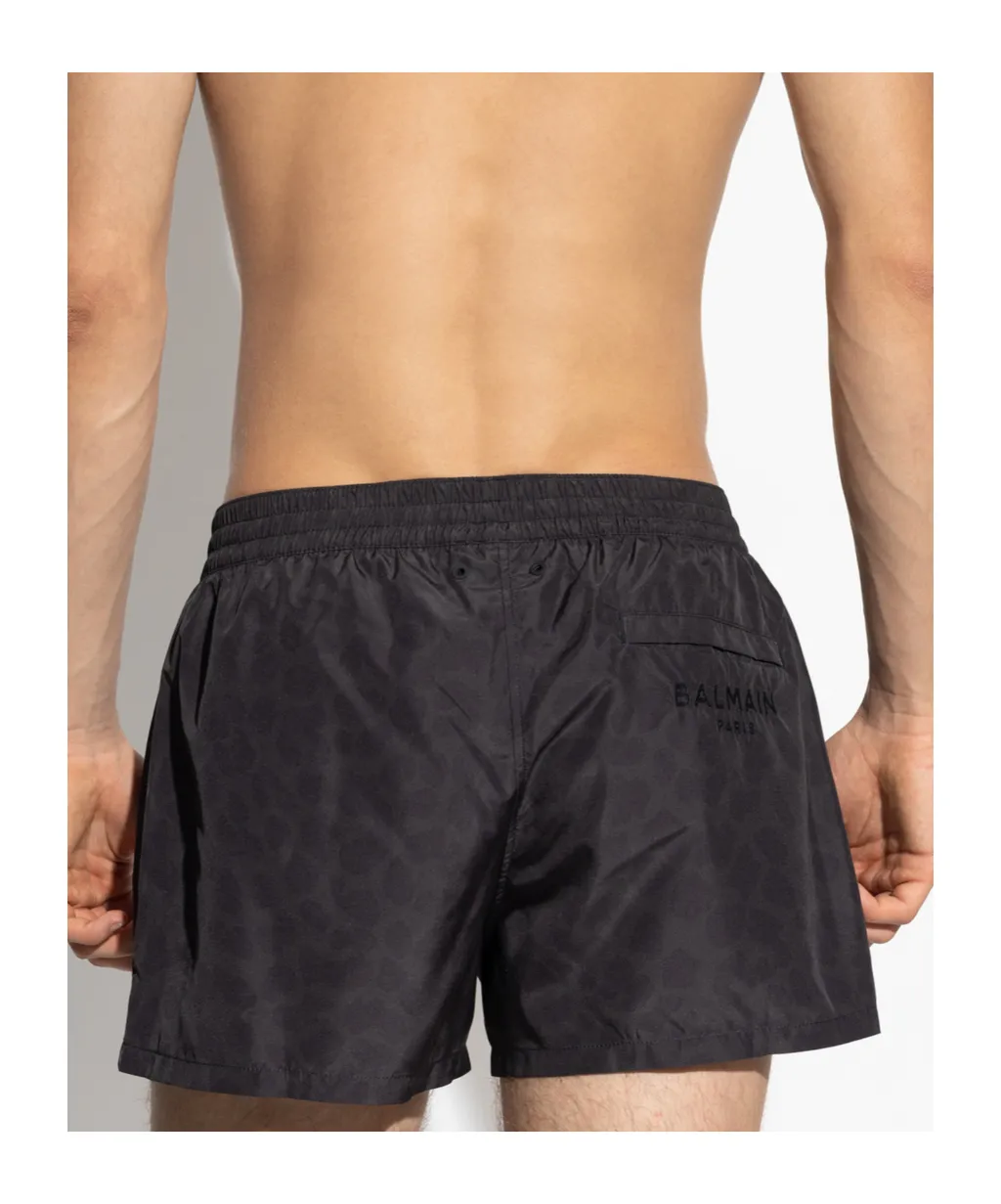 Drawstring-Fastening Swim Shorts