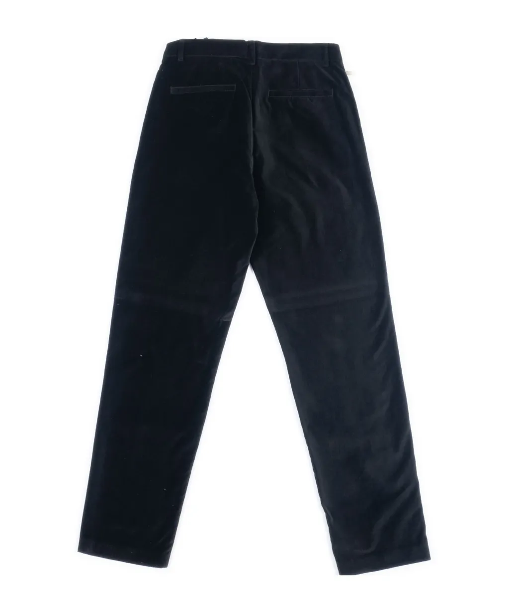 Gold-Button Velvet Trousers